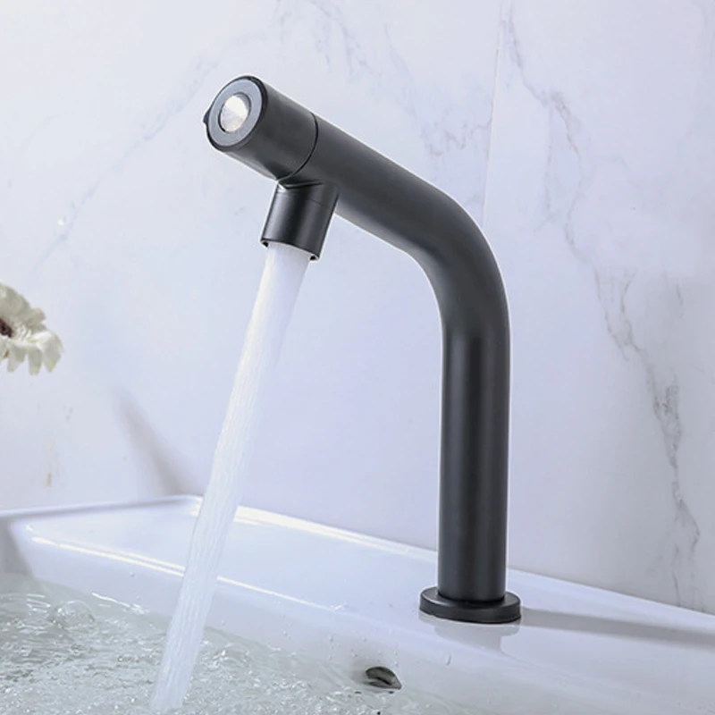 quyanre wanfan gappo SUS304 Stainless steel matte black single cold basin faucet single handle mixer kitchen faucet3