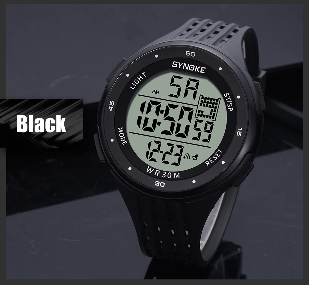 SYNOKE Mens Digital Watches Fahion Sport Fitness Watch G Shock Waterproof Watch Male Clock Watches Man Fashion Stopwatch