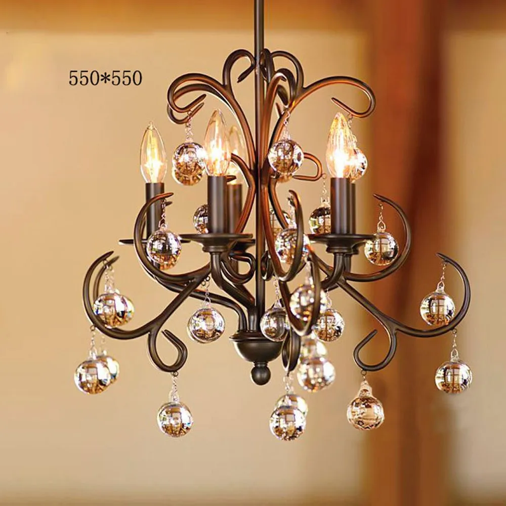 Elegant-American-Country-Vintage-Wrought-Iron-Pendant-Light-Crystal-K9-Candle-Fixture-Lighting-RH-Loft-Pendant (2)