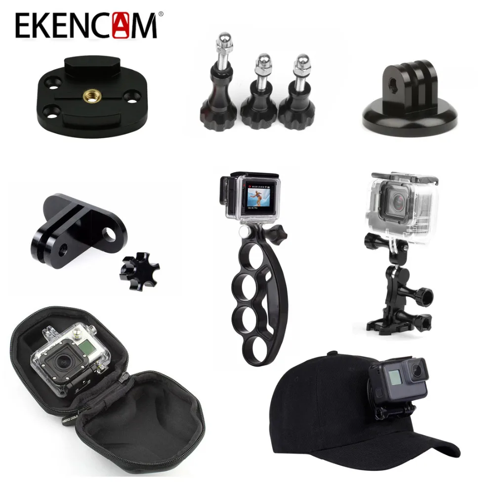 EKENCAM Universal Action Camera Accessories Aluminum Alloy Set for