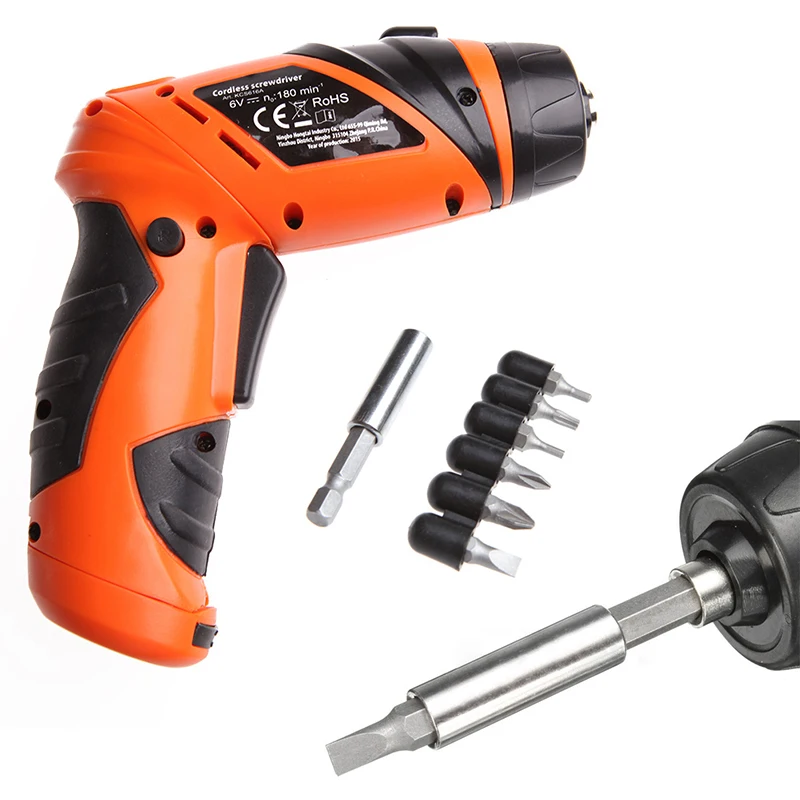 

6V Portable Screwdriver Electric Drill Battery Operated Cordless Wireless +Screw Nice Gifts