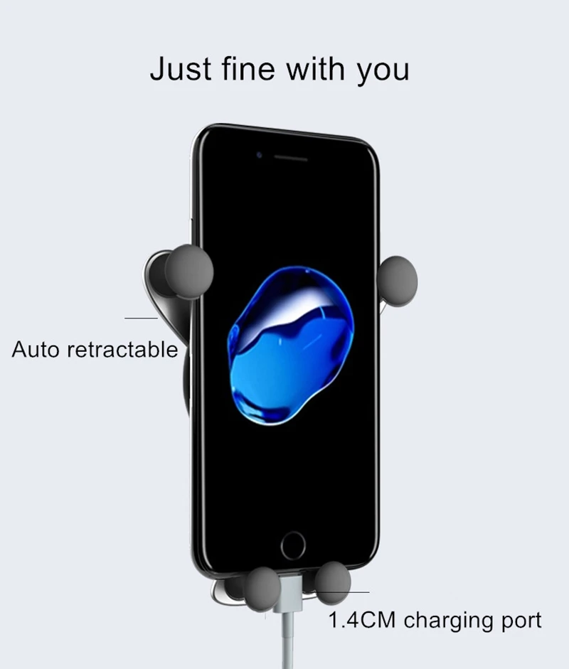 Автомобильный держатель для телефона в автомобиле для iPhone X 7 6, подставка для крепления на вентиляционное отверстие, универсальный держатель для мобильного телефона, автомобильный держатель
