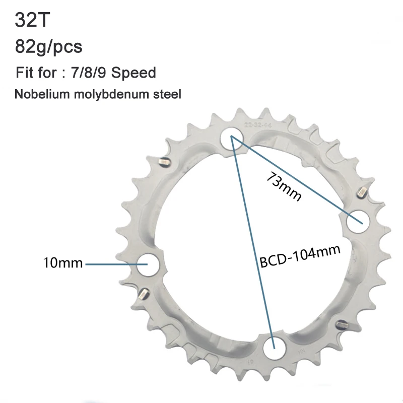 22T 32 т 42 44 т 48 7/8/9/10 Скорость MTB складывающийся BMX велосипед шатун для дорожного велосипеда диаметра окружности болтов(диск зубчатое колесо цепной передачи зуб срез ремонт Запчасти