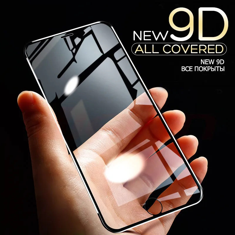 

5pcs 9D Tempered Glass For iPhone 6 6S 7 8 Plus Full Screen Protector Protective On The For iPhone X XR XS MAX 8 7 Glass