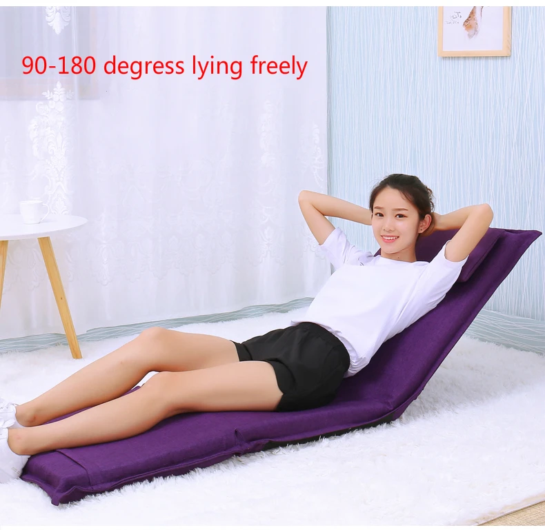 Высокое качество Расширенная спинка ленивый диван складной диван кровать японский татами спинка стул 5 шагов регулируемое льняное тканевое сиденье