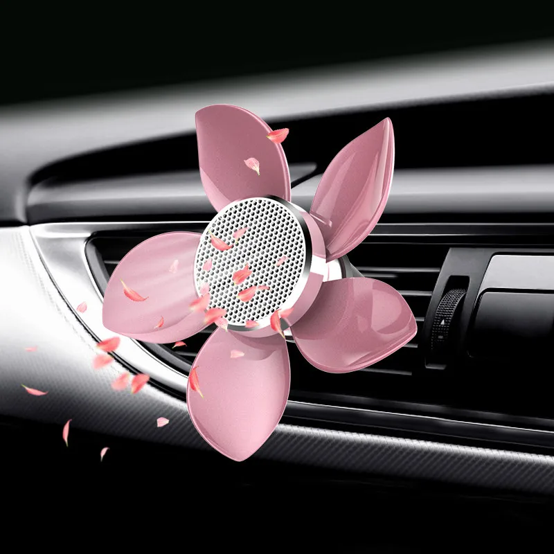 2019новый выбор автомобиля освежитель воздуха автомобильный парфюм морской аромат алюминиевый сплав вращающиеся лепестки интерьерные аксессуары