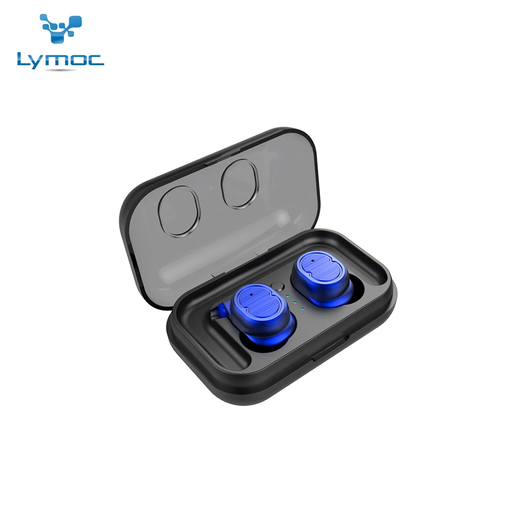 LYMOC TWS8, беспроводные наушники, Bluetooth 5,0, гарнитура, мини наушники, с сенсорным управлением, водонепроницаемые, HD микрофон, гарнитура для телефона - Цвет: TWS8Blue