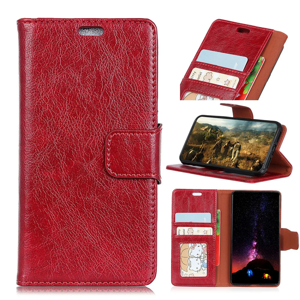 Napa Pattern Case Shockproof TPU Base Card Pocket Leather For NOKIA 7.1 Flip Cover with Stand | Мобильные телефоны и