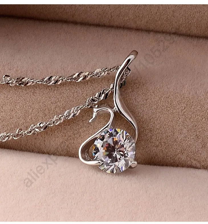 Giemi-Hot-Sale-Classic-Swan-Necklace-With-Shiny-Cubic-Zirconia-High-Quality-925-Sterling-Silver-Birthday