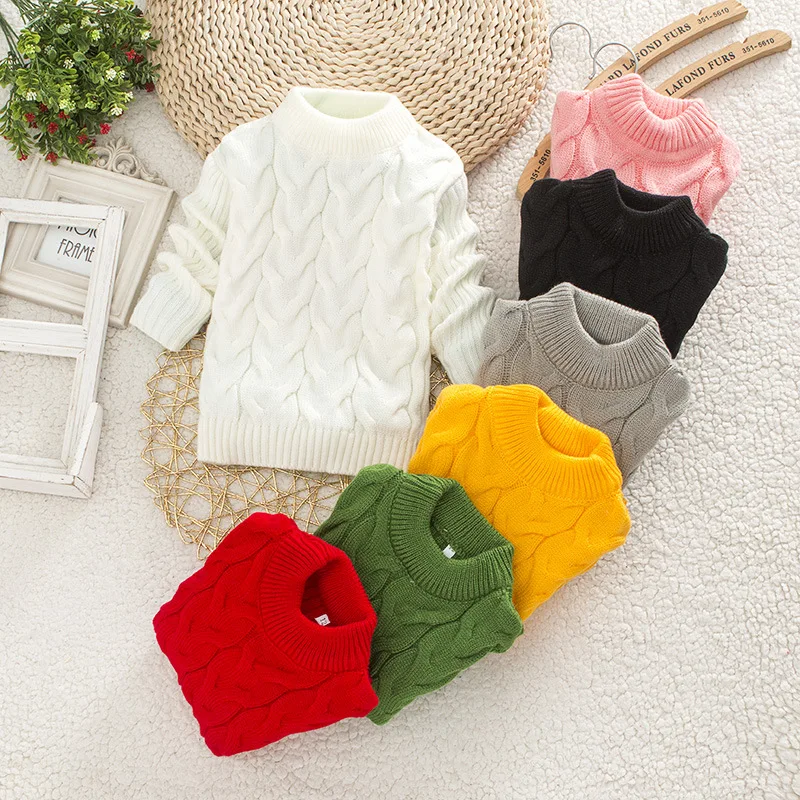 

IENENS Winter 1PC Kids Baby Boys Girls Clothes Clothing Sweater Infant Boy Girl Child Tops Wool Sweaters Turn-down Collar Shirt