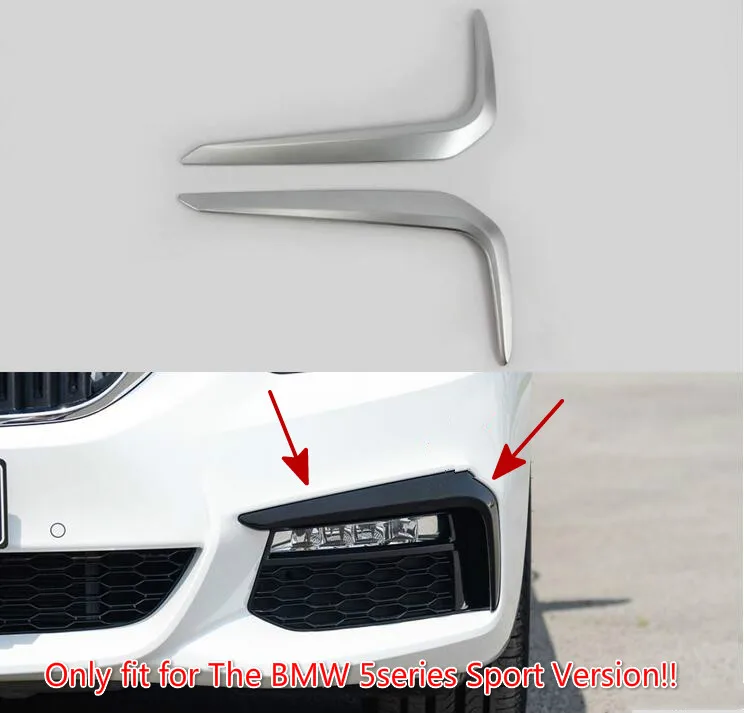

2PCS ABS Car Head Front Fog Lamp Light Eyebrows Cover Stripe Trim FOR BMW 5 SERIES SPORT G30 2017 2018
