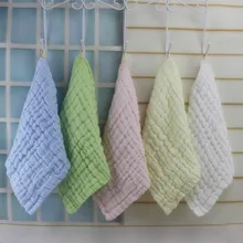 Baby Towel 6 Layers of Cotton Gauze Baby Face Towel Fold Towel infant Newborn Washing Feeding Slobber Towel size 28*28CM