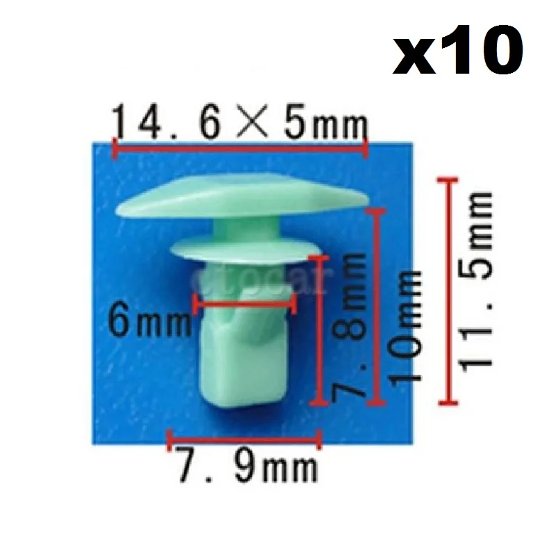 

10pcs OEM Nylon For Honda Weatherstrip Fastener Rivet Retainer Clip 91568-SR2-003 For Odyssey 1995-On Door Seal Strip Glue Nail