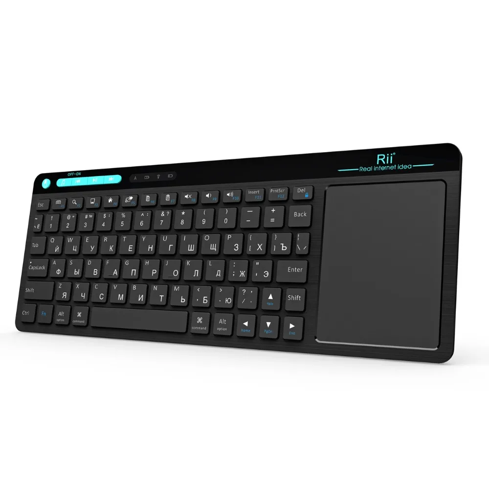 Оригинальная Беспроводная мини клавиатура Rii K18 2 4 ГГц мультимедийная сенсорная
