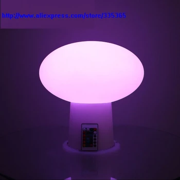 

PE Plastic ellipse 270 X 270 X 160 mm RGB rechargeable battery floating led swimming pool lamp 1w with remote and with charger