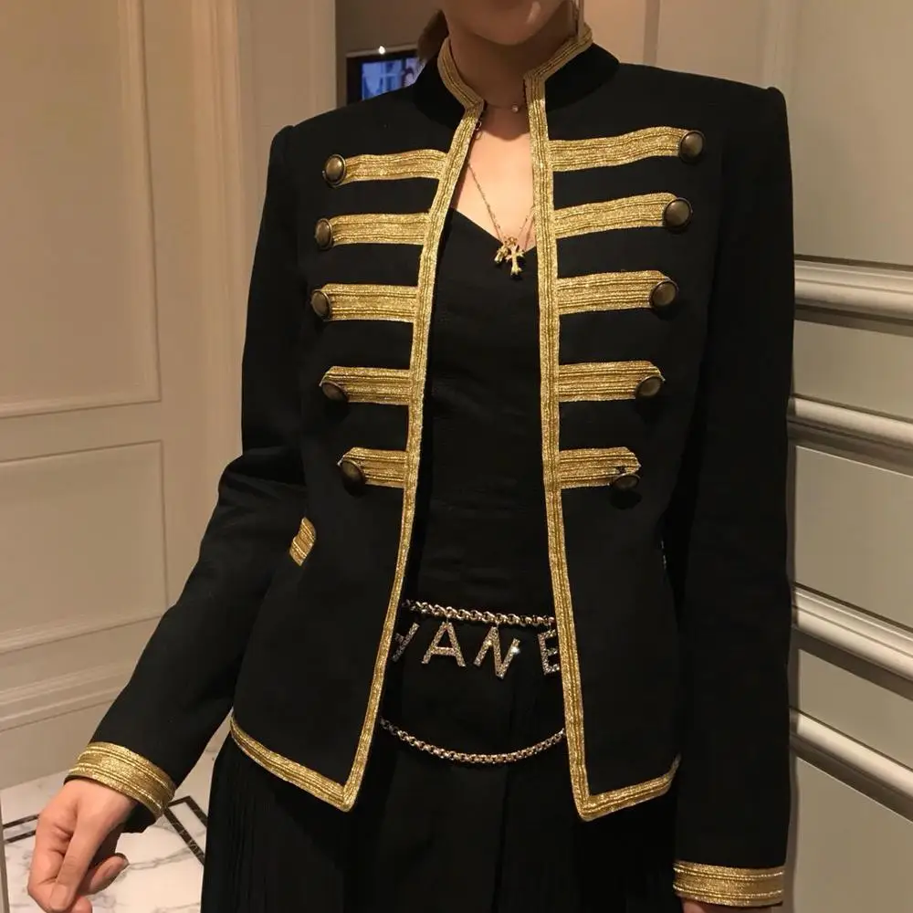 

2019ss luxury jacket women golden embroidery jacket coat rmsx 4.24