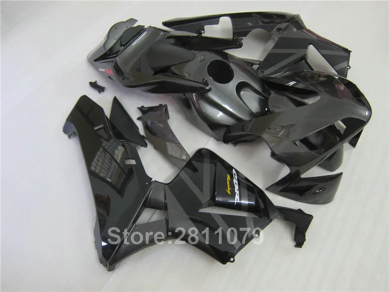 

Injection molding fairing kit for Honda CBR600RR 03 04 glossy black fairings set CBR600RR 2003 2004 AT04