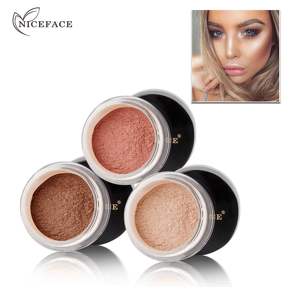 NICEFACE Face Loose Powder Makeup 3 Colors Highlighting Long Lasting