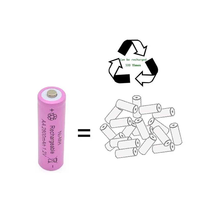 MJKAA 4/8 шт. AA 1,2 никель-металл-гидридный аккумулятор с напряжением 2800 мА/ч, розовый Перезаряжаемые Батарея Никель-металлогидридных аккумуляторов 14 мм* 50 мм для игрушка дистанционного Управление