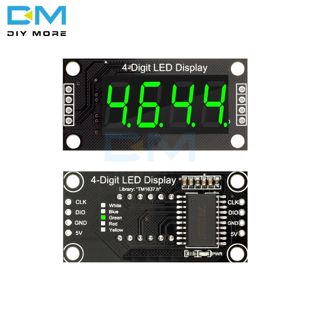 Модуль TM1637 с 4 значным дисплеем 0 36 дюйма для Arduino 30x14 мм|Интегральные схемы| |