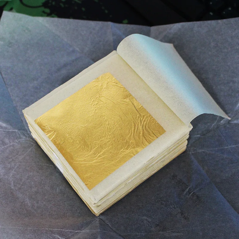 

100 pieces 24K real gold leaf, big size 10X10cm, genuine gold foil, the value of real gold,never fade,free shipping