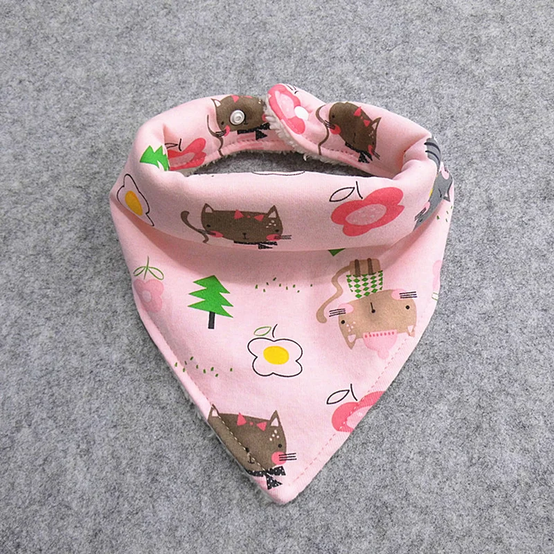 Winter Children's Triangle Bib Warm Cartoon Baby Feeding Scarf Bibs Infant Burp Cloth Bandana Bib Baberos Bebe Baby Boys Stuff X