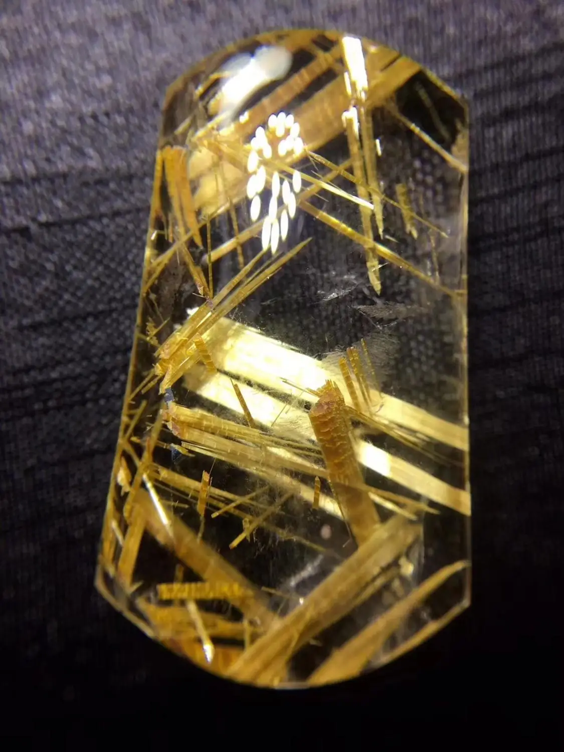

Certificate Natural Gold Rutilated Quartz Titanium Pendant Rectangle 30x25x11mm Gemstone AAAAA Gift Crystal Stone Pendant