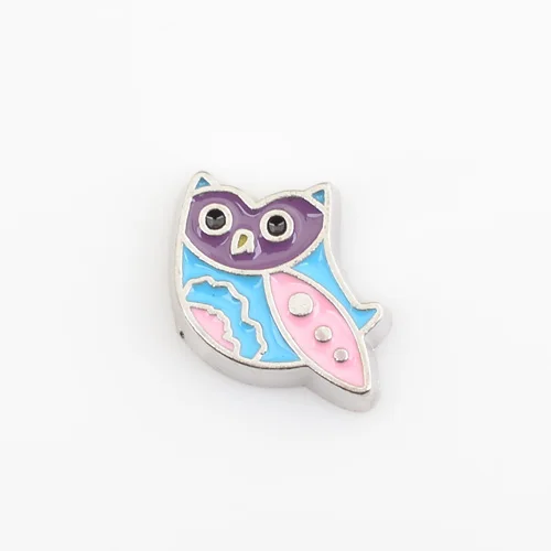 

Colorful Owl, Floating charms,Fit floating charm lockets, FC0079