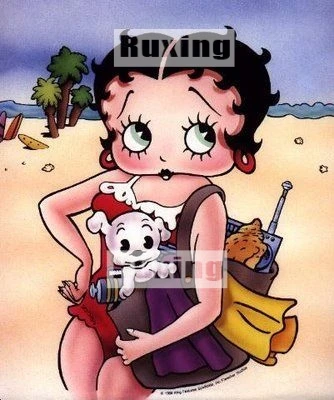 5D DIY Алмазная вышивка Betty Boop мультфильм Алмазная картина вышивка крестиком полное Винтажное кольцо мозаика украшение дома - Цвет: 1