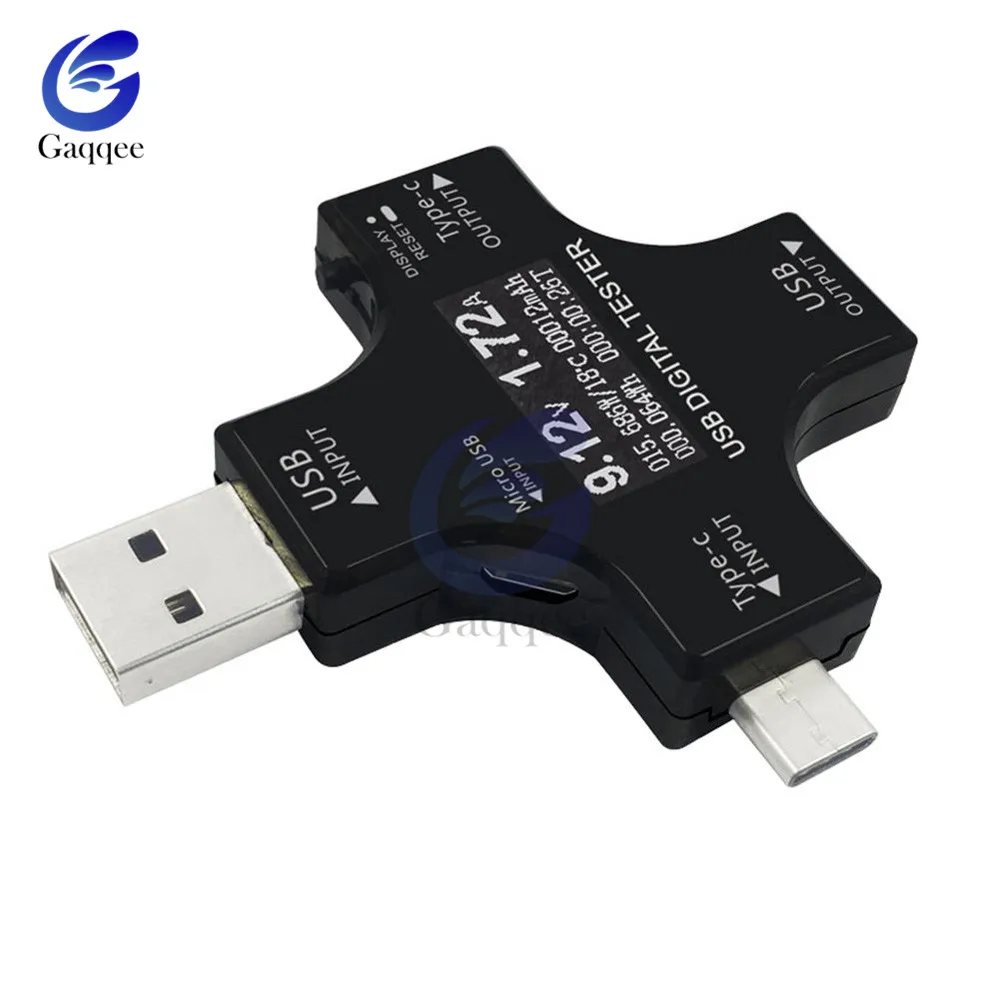 QC2.0 3,0 type-C USB тестер постоянного тока цифровой вольтметр амперитор напряжение измеритель тока Амперметр детектор банк питания индикатор зарядного устройства