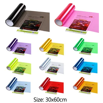 11 color Car Light Headlight Taillight Tint Vinyl Film Sticker Sheet Fog Light Rear Lamp Matt Smoke Film 30x60cm 1