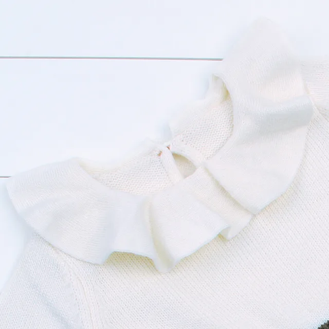 Newborn Baby Girl Clothing Rompers Wool Knitting Tops Long Sleeve Romper Warm Outfits Clothes Baby Girls 3