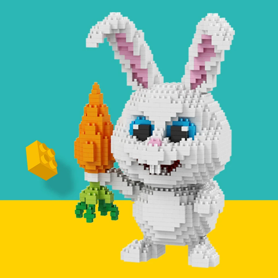 

2019 LegoINGLYS Rabbit Building Blocks The Secret Life of Pets Compatible Legoing Animal DIY Bricks Kids Friends Gifts 1350PCS
