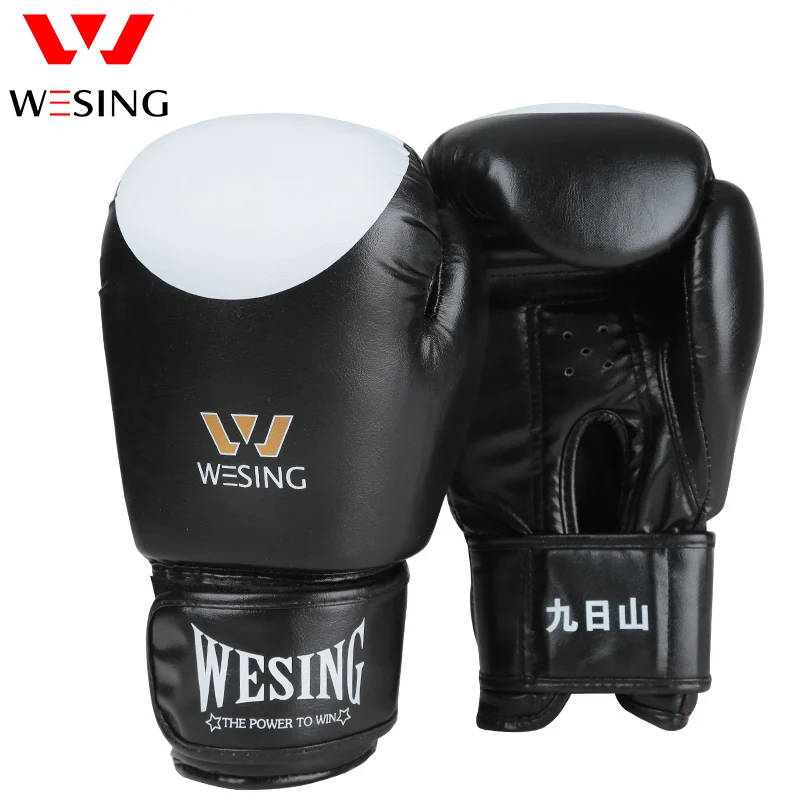 Muay Thai Boxing Gloves Leather Punch Training Kickboxing Sandbag Adult Fighting 
