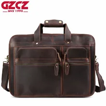 GZCZ Новая Мужская винтажная сумка Crazy Horse из натуральной кожи с короткими ручками повседневная мужская сумка высокого качества мужские сумки