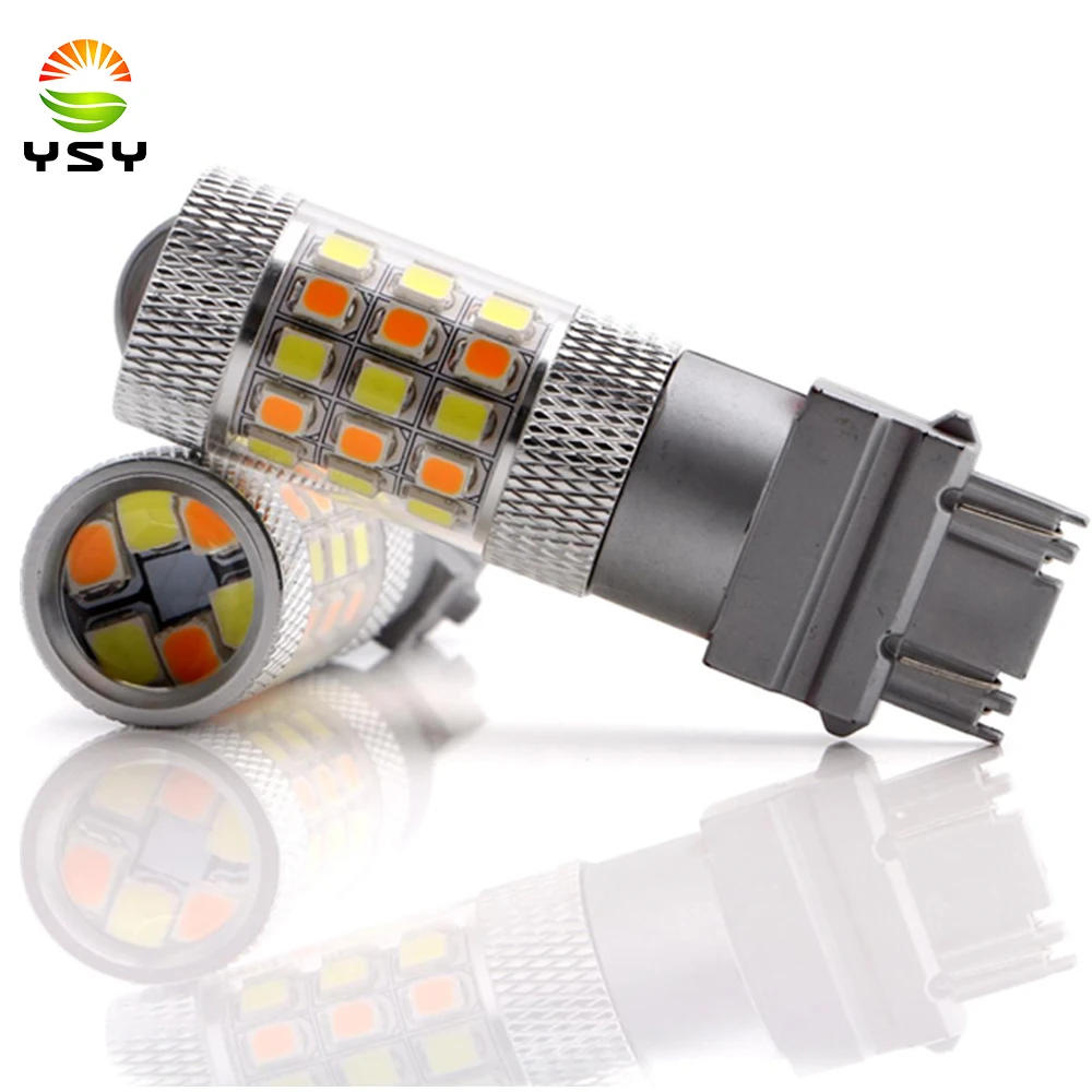 Автомобильный стоп сигнал YSY 1157 3157 7443 двойной цвет белый/янтарный переключатель