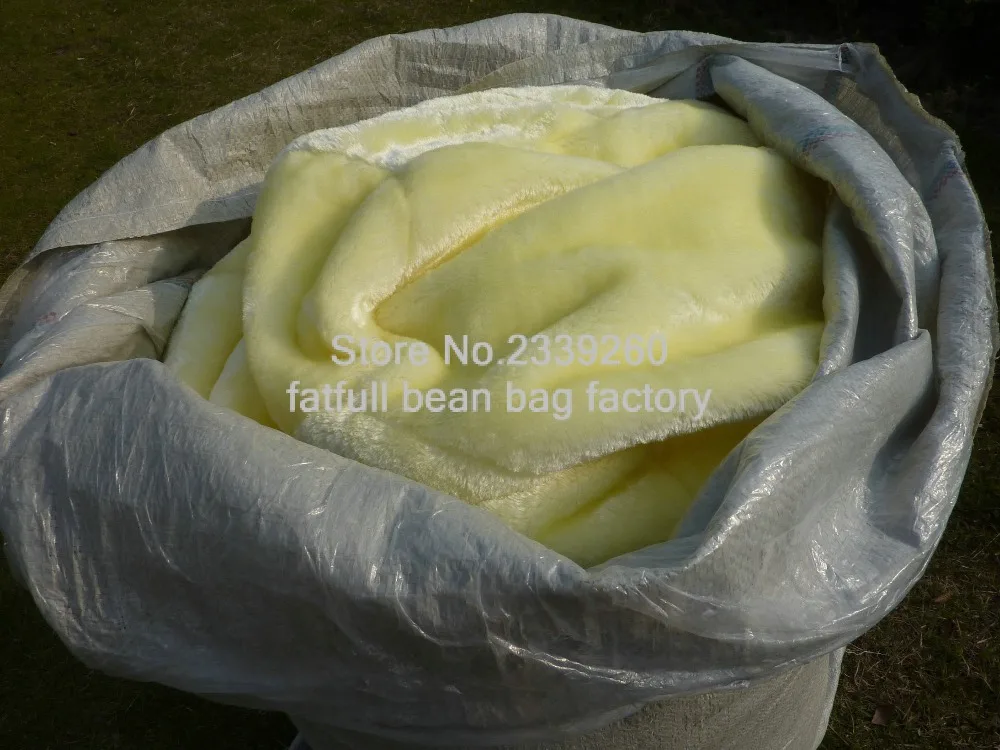 Shaggy Fur Solid Oversize Beanbag Sofa Cover only No Filler