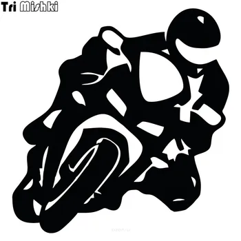 

Tri Mishki HZX339# 15.5*15cm biker on board car sticker auto funny car stickers