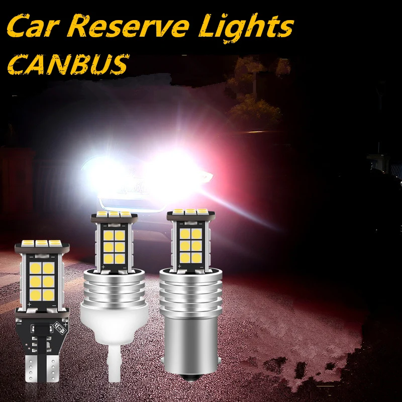 

2PCs T15 W16W 1156 BA15S T20 7440 LED Bulbs 3030-24 SMD Canbus Error Free LED Backup Light LED Bulbs Car Reverse Lamp White 12V