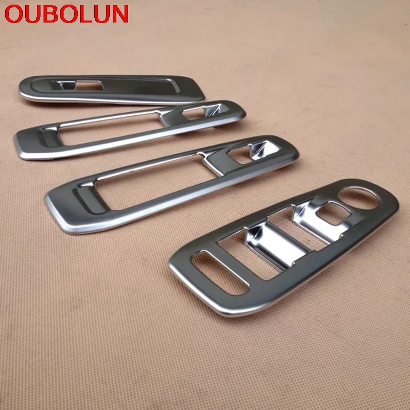 OUBOLUN 4 шт. для PEUGEOT 308 2014 2015 ABS хромированный подлокотник двери и окна подъемная