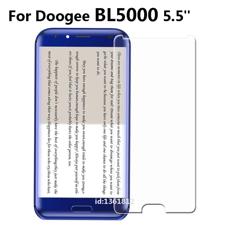 Закаленное стекло Doogee BL5000 2 шт. чехол с защитной пленкой для экрана 0 26 мм HD 2.5D