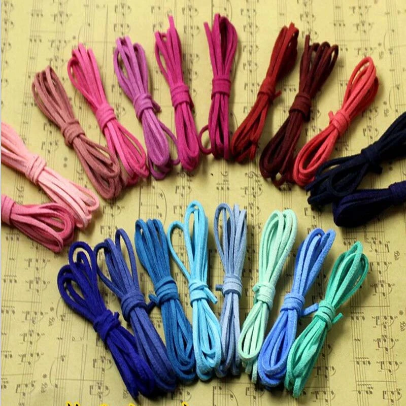 60 Available Colors 1 Meter 3mm Flat Faux Suede Korean Velvet Cord