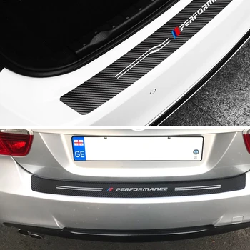 

For BMW E46 E90 E36 E53 F20 F30 F10 E60 X5 X1 X6 M3 M5 Accessories Carbon Fiber Car Rear Trunk Sticker Auto M Stickers