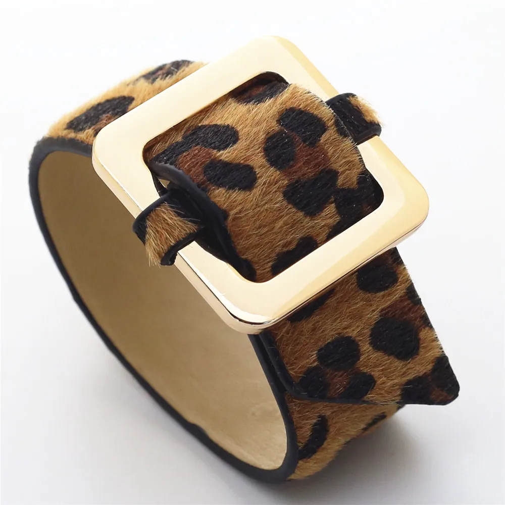 Многослойный браслет «леопард» Женский уникальный дизайн модный сплав Леопардовый принт широкий кожаный браслет женские свадебные ювелирные изделия