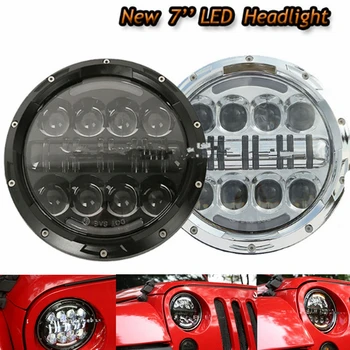 

For Jeep Wrangler Led Light 7 inch 80w Round LED Headlight with DRL High Low Beam Led Chip for JEEP Wrangler Jk Tj Fj 2007-2016