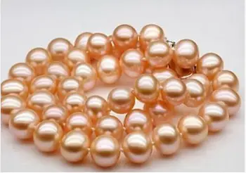 

Charming 9-10 mm natural pink pearl necklace 18 inch