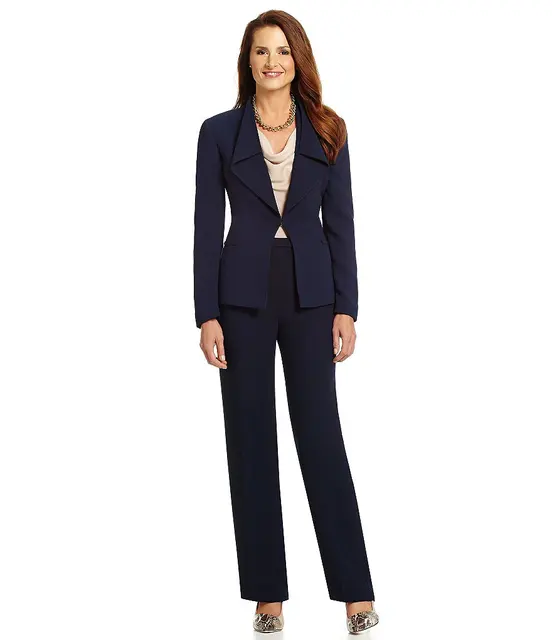 Women's Manager Suits Navy Women's Pants Suits Career Formal Suits