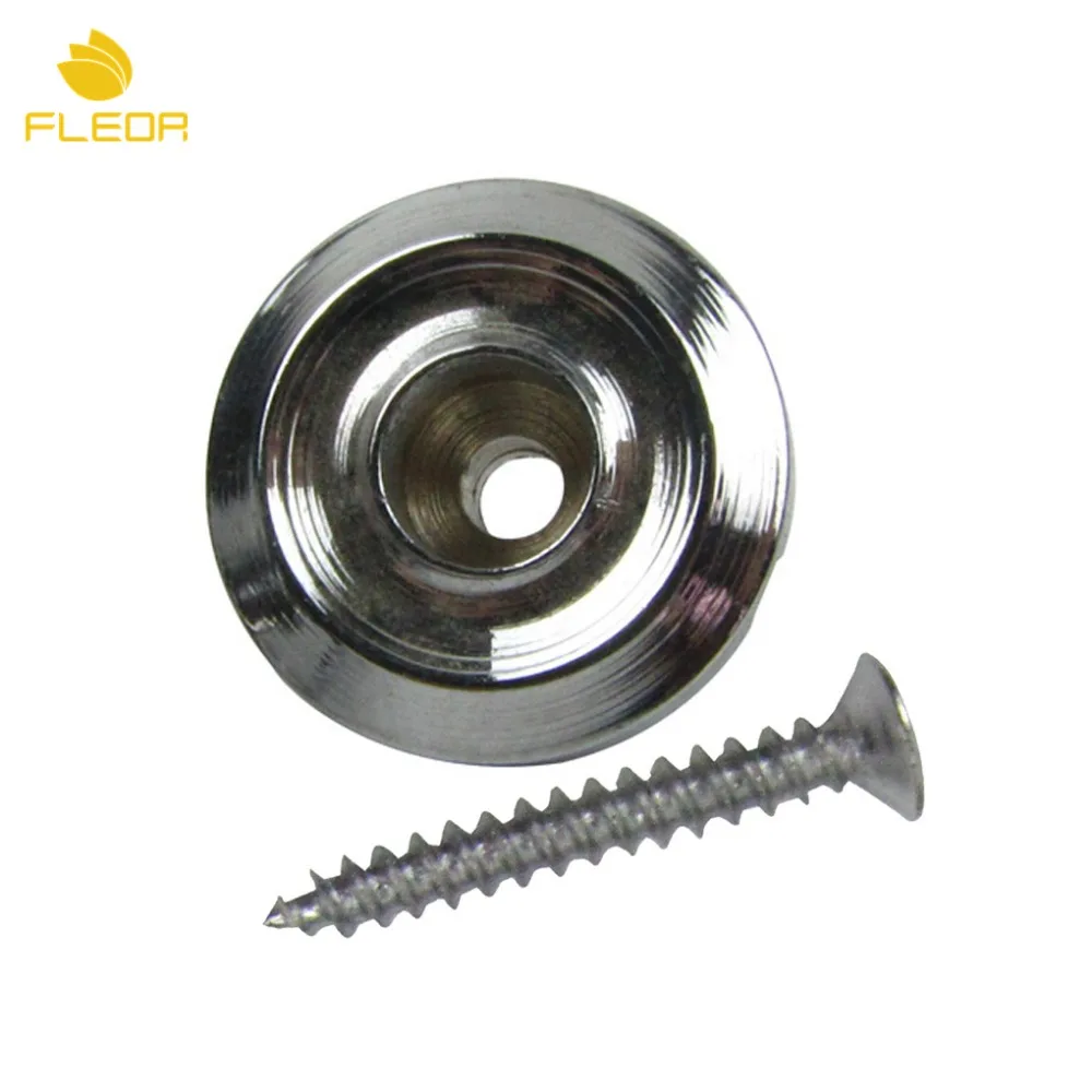 FLEOR 10pcs Chrome Electric Bass Guitar String Tree Retainers Guitar Bass Parts