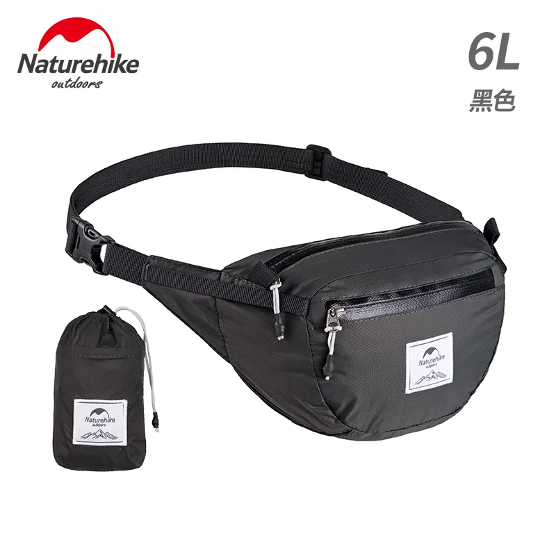 NatureHike легкая водостойкая поясная сумка для пеших прогулок и бега, мини поясная сумка для путешествий, спортивная сумка NH18B300-B - Цвет: Черный цвет