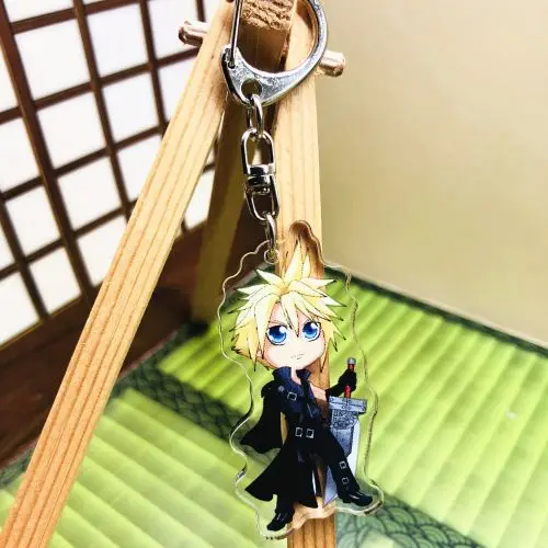 Акриловый брелок модель аниме мультфильм Final Fantasy Cloud Strife прозрачный